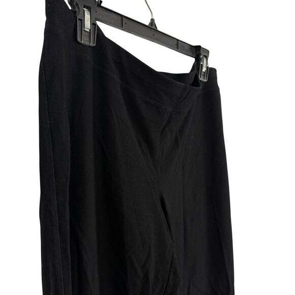 Eileen Fisher Stretch Knit Crepe Stretch Pull On Elastic Waist Black Pants sz L - Picture 4 of 16
